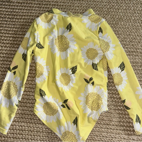 Carter's Yellow Sunflower Kids Rashguard - Picture 3 of 3